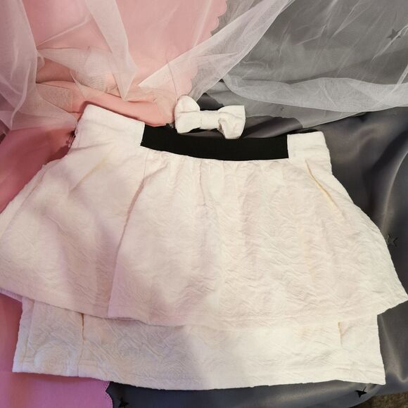 Ank Rouge White Mini Skirt Women's Small Party Prom Casual Japan Import Jfashion - Picture 13 of 13